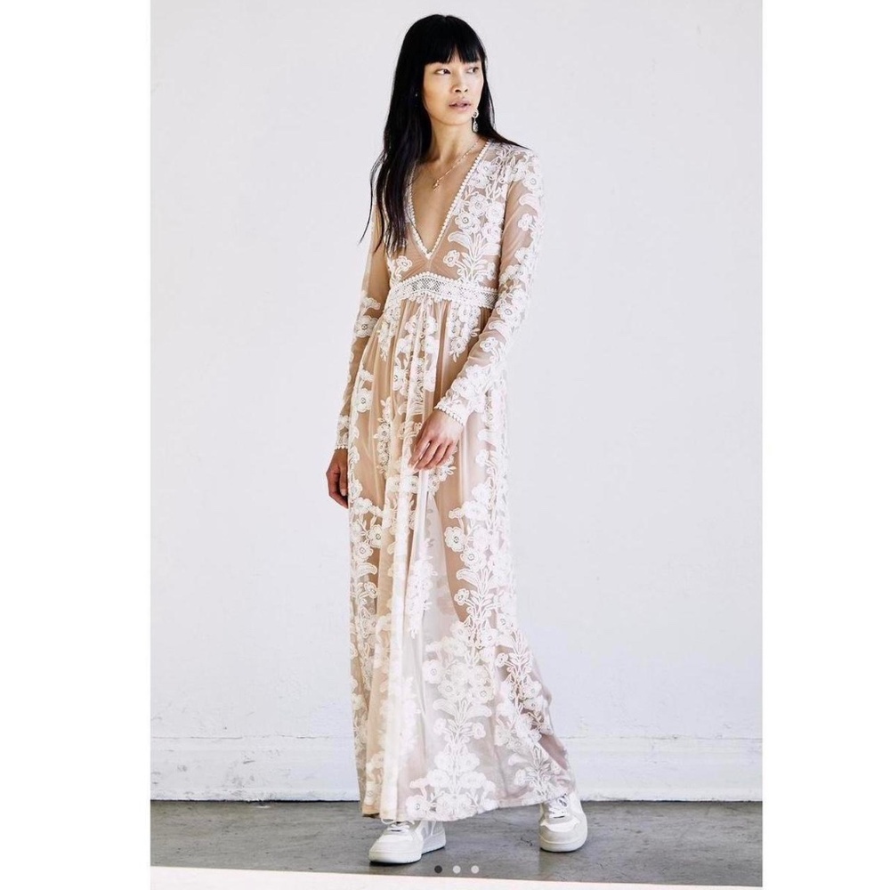 For Love & Lemons "Temecula" Maxi Dress - Ivory (NWT)